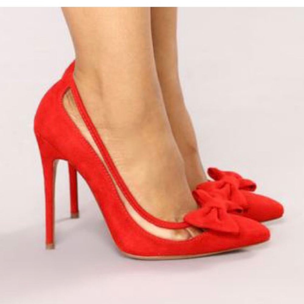 Red Bow Heels